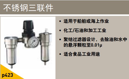 不銹鋼三聯(lián)件來(lái)自派克漢尼汾PARKER